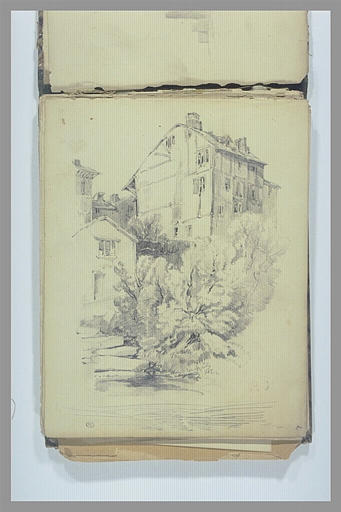 Paysage, maisons et arbres