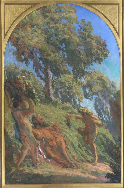 Scène mythologique ou Silène et l'enfant