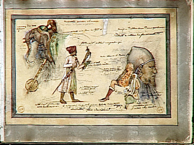 Carnet d'études orientales. Feuilles d'étude de costume d'indiennes d'après des miniatures