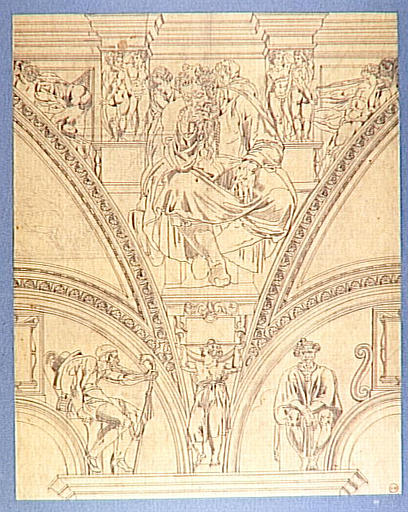 Copie d'après Michel-Ange : Prophète Jérémie (chapelle Sixtine, Vatican)