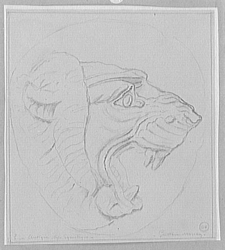 Copie d'un bas-relief grec de lion pour les Prétendants