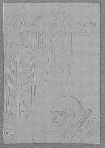 Copie d'après Giovanni Bellini : triptyque de la Madone, détail (Académie, Venise)