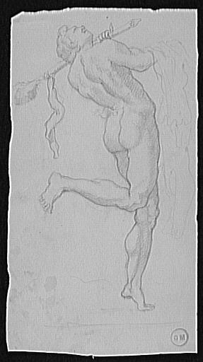 Etude d'homme nu dansant