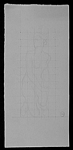 Etude de femme nue agenouillée