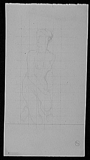 Etude de femme nue agenouillée