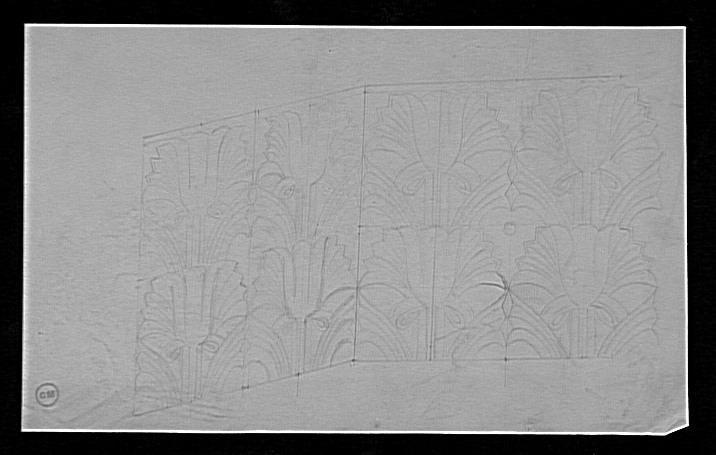 Etude de deux panneaux de motifs floraux