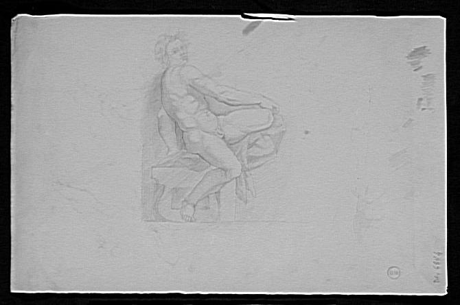 Recto : étude de femme nue. Verso : études d'homme et de femme