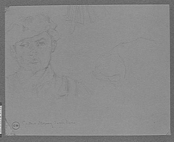 Copie d'après Dürer : Tête de jeune garçon