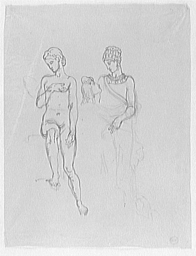 Deux études pour Hercule et Omphale ?