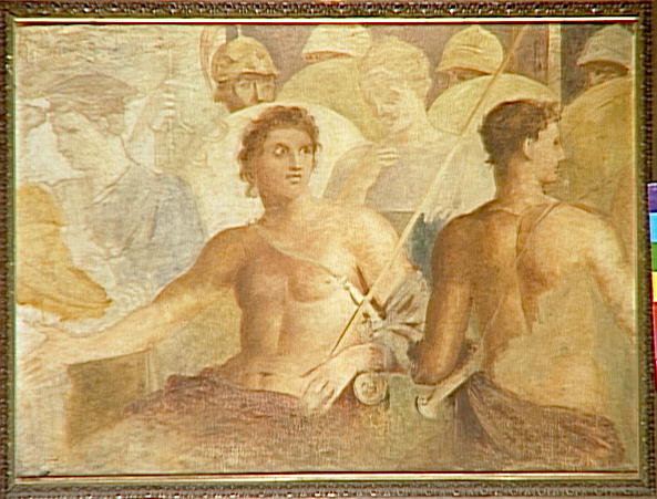 Copie d'après une fresque antique : Le départ de Briséis