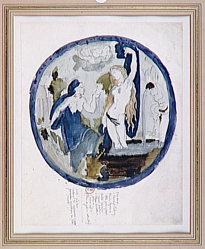 Copie d'après un plat de l'école de Bernard Palissy : Vertumne et Pomone (Louvre)
