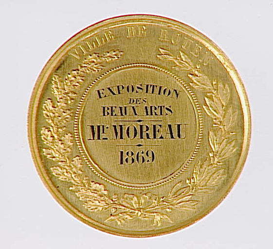 Médaille : ville de Rouen, exposition des Beaux-Arts - Mr Moreau