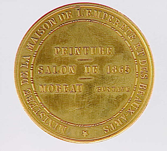 Médaille : Peinture, salon de 1865
