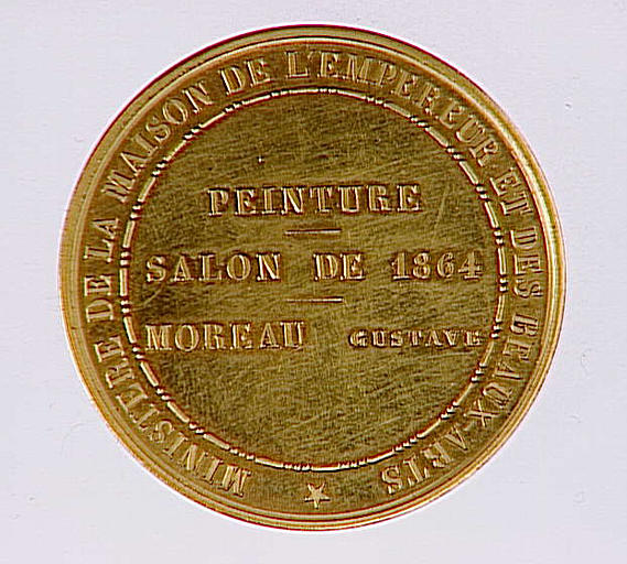 Médaille : Peinture, salon de 1864, Moreau Gustave