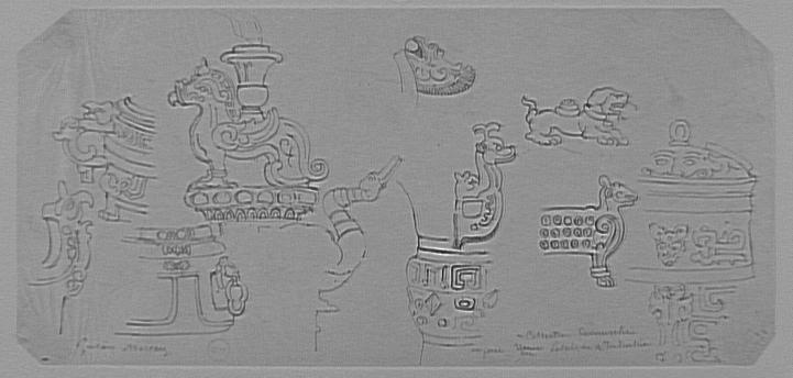 Études d'après des bronzes chinois et japonais de la collection Cernuschi