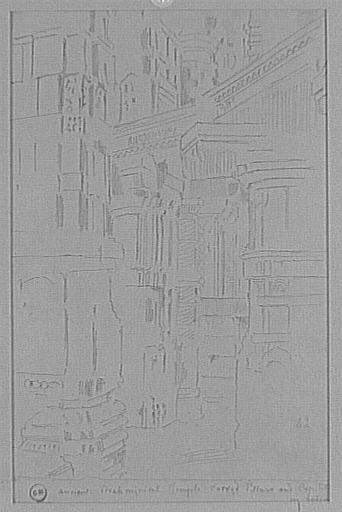 Étude d'architecture indienne, d'après une photographie de Bourne de la collection Cernuschi