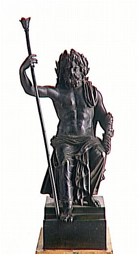 Neptune en bronze, d'après l'antique