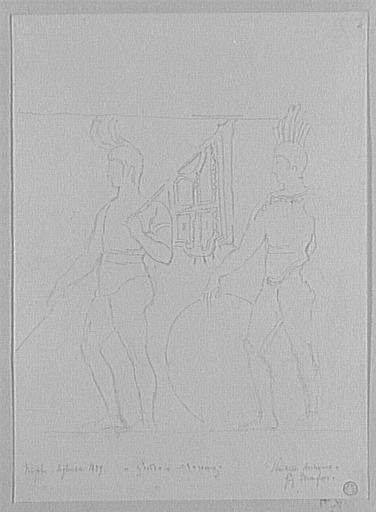 Deux soldats étrusques d'après une peinture antique