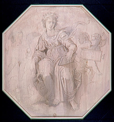 Copie d'après Raphaël : La Théologie (détail de la voûte de la salle de la Signature, Vatican)