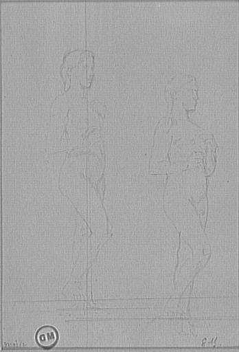 Étude de personnage d'après le modèle pour Moïse en vue de la Terre promise