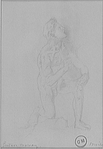 Étude de personnage d'après le modèle pour Moïse en vue de la Terre promise