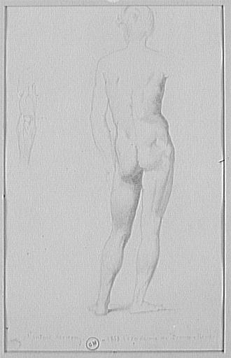 Académie d'homme nu, vu de dos