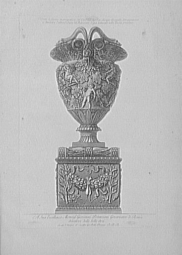 Recueil de gravures : Vases, candélabres, cippes
