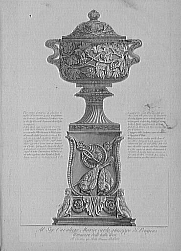 Recueil de gravures : Vases, candélabres, cippes