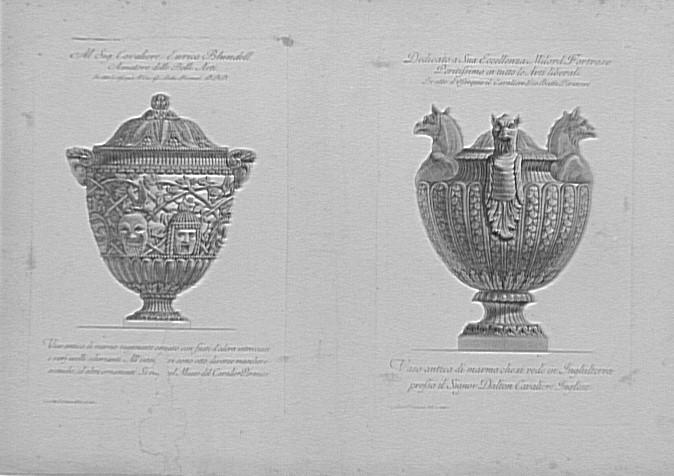 Recueil de gravures : Vases, candélabres, cippes