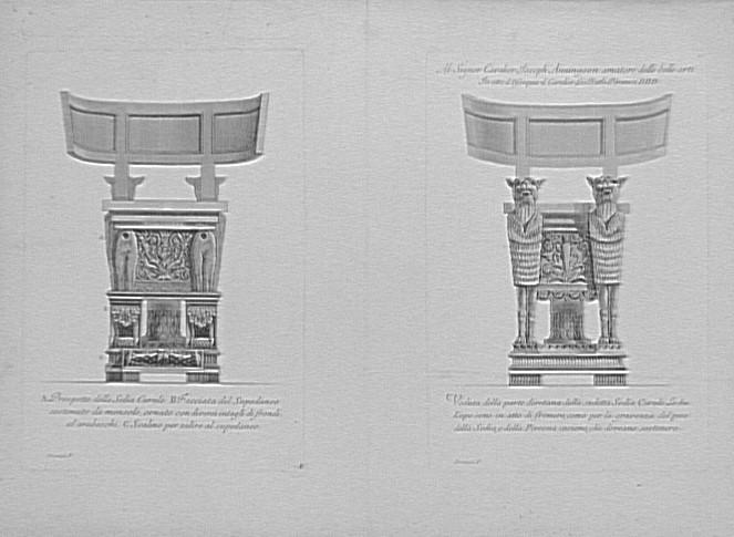 Recueil de gravures : Vases, candélabres, cippes