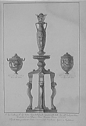 Recueil de gravures : Vases, candélabres, cippes