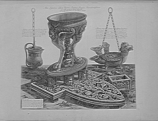 Recueil de gravures : Vases, candélabres, cippes