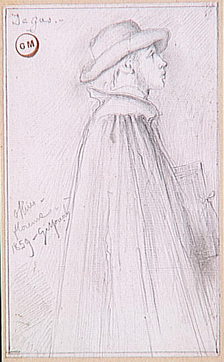 Portrait de Degas aux Offices en 1859