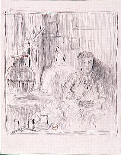 Alexandrine Dureux, assise dans un fauteuil