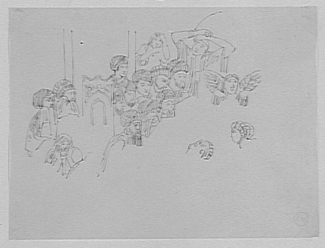 Étude de scène d'après miniature persane