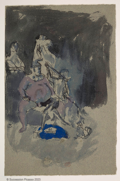 Bouffon et acrobates