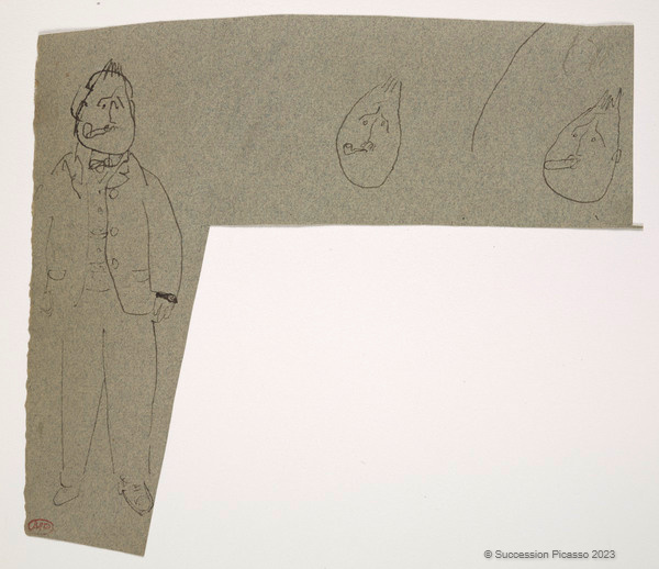 Trois croquis de Guillaume Apollinaire