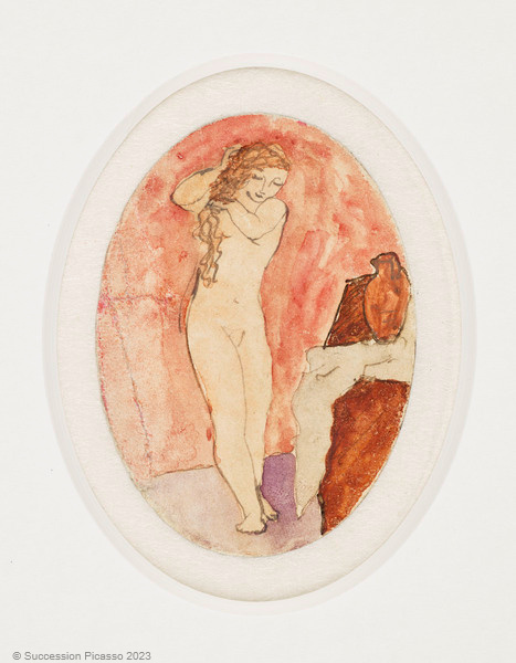 Étude pour "Le Harem": femme à sa toilette