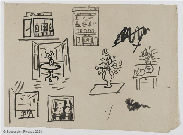 Études pour en-tête de papier à lettre pour Paul Rosenberg