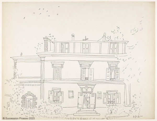 Façade sur le jardin de la maison de Fontainebleau