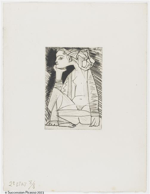 Femme assise en tailleur: Geneviève Laporte