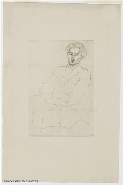 Portrait d'André Breton aux bras croisés