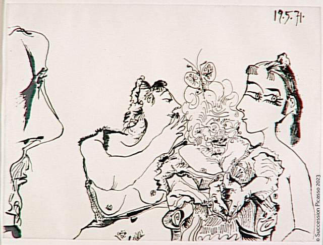 Maison close. Médisances. Avec profil de Degas au nez froncé