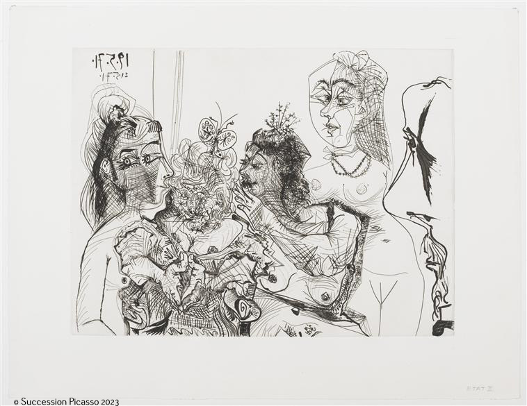 Maison close. Médisances. Avec profil de Degas au nez froncé