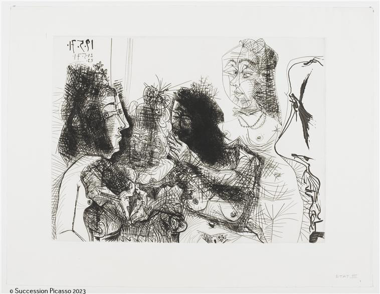 Maison close. Médisances. Avec profil de Degas au nez froncé