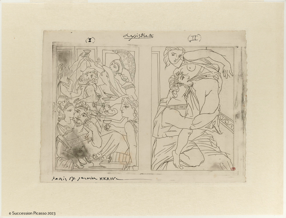 "Le Banquet et Cinésias" et "Myrrhine"