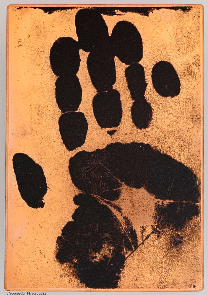 Empreinte (au sucre) de la main de Picasso