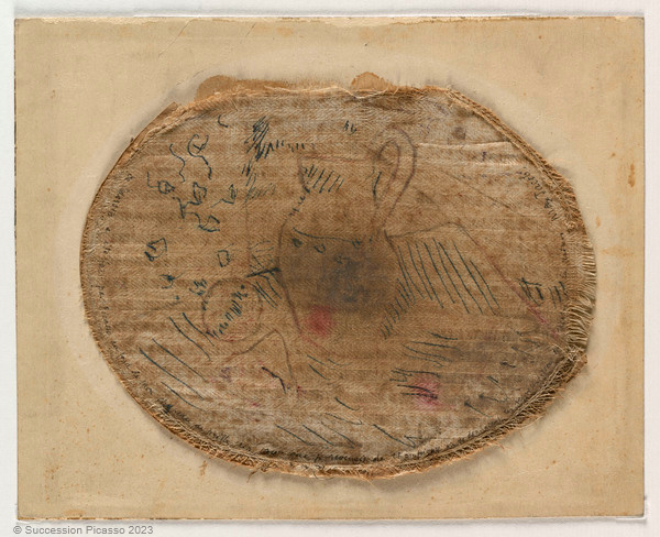 Nature morte au pichet sur le fond de chapeau de Max Jacob