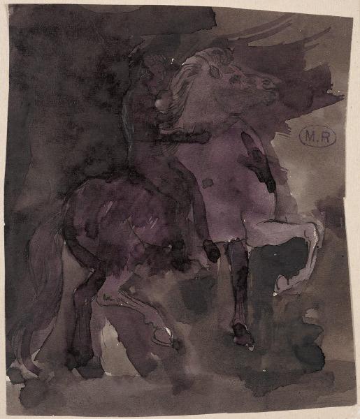 Cavalier de profil à droite