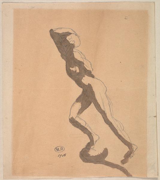 Homme nu de profil à gauche